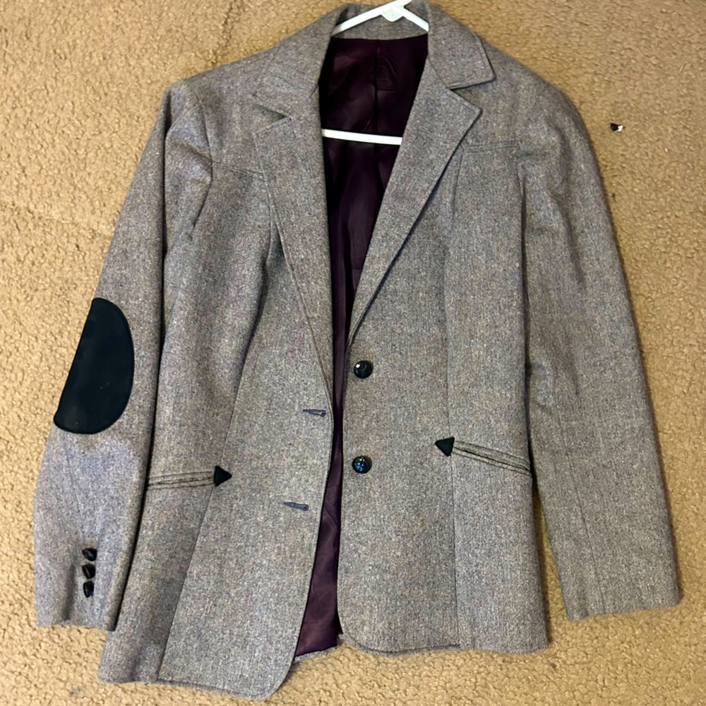 Gray suit jacket